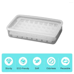 Baking Moulds Ice Tray Mold With Twist Design Odor-proof Cube Lid Scooper Easy Release For Freezer Cocktail