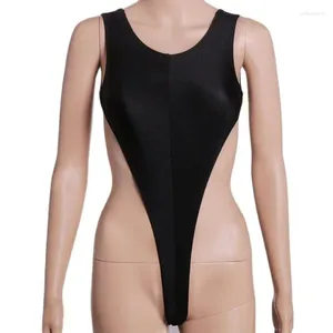 Kadın Mayo Kadınları Yaz Bikini Tek Parça Mayo Takımları Onesie Yüksek Kesilmiş Mayo Sukumizu Sırtsız Seksi İç Çamaşır Dar T kasık
