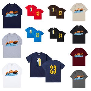 T -shirt Sommarmens kvinnor designers tshirts modiga tröja för män s mode toppar polos bokstav bomull tshirts kläder korta sport ärm rörelse tees röda tröja storlek storlek