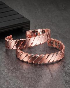 Bangle Vinterly Magnetic Copper Bracelet Men Adjustable Open Cuff Bracelets Arthritis Health Energy Charms Bangles For WomenBangle4319062