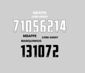 2024 Coupe De France Nameset Mbappe Zaire Emery O.Dembele Kang-in Lee Printing Soccer Patch Badge