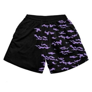 Anime Shorts Men Mulheres 3D Manga Gym Mesh Fitness Placa rápida Dry Summer Gothic Harajuku Sports Casual Casual calças 240420