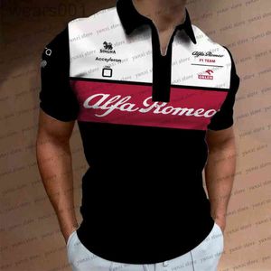 Mens Fashion Gym Sports Polot Shirts F1 Race Formula One Alfa Romeo Team Extreme Seghers New Zip Short Short Short QK59