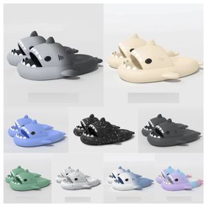 Designer Summer Home Women Shark Slippers Anti-skid EVA Solid Color Couple Parents Outdoor Cool Indoor Household Funny Shoe