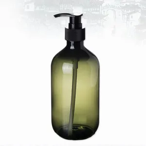 Speicherflaschen 300 ml leere Shampooflasche undurchsichtig, vielseitige Pumpe tropffreie Lotion Behälter Handseifespender (grün)