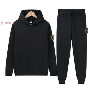 Designer Stones Tracksuit Autumn Winter Men's CP Jacket Stones Jacka Harajuku Sportswear Stone Brand Casual Sportswear Women's Solid CP Hooded Sweater Set 8524