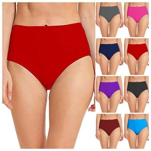 Menas de banho feminina Bottom Swim Bottom High Cídhar Retro Basic Cobertura Completa Biquíni Tankini Swimsuit Briefs Concluir calças