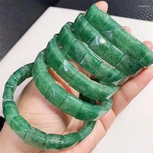 Связанные браслеты натуральный зеленый клубничный кварцевый браслет браслет кристаллический браслет настоящая мода в обработку изящных ювелирных изделий 1 шт.