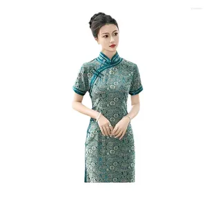 Roupas étnicas Cheongsam Torros chineses ToAST SKIRA DE ELA TEMPO DE LACA TEMPERAMENTO DE VEZER CONCTRULLADO DE VOLTO DE COMPREGO DE COMPREGO