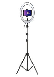 Pography LED Selfie Ring Light 10 pollch PO Studio Camera Light con Tripode Stand per Tik TOK VK YouTube Live Video Makeup C1005204211