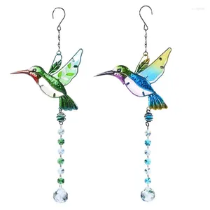 Decorative Figurines Crystal Suncatcher Clear Crystals Ball Prisms Bird Shaped Pendant Artware Hanging Decorations For Indoor Outdoor