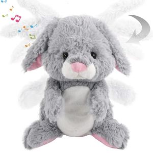 28cm ppコットンぬいぐるみ灰色の電気ウサギがいっぱいの動物高品質の人形枕バースデーギフトガールソフトおもちゃ240428