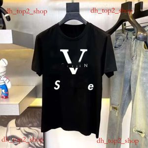 Louiseviution mode tshirt kortärmad t-shirt italiensk designer märke lvse skjorta lösa t skjortor män kvinnor hip-hop kläder kläder lyx män tröja 4788