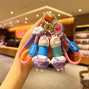 Silicone Strawberry Stretchable Sheep Doll Couple Pendant Keychain Keychain Small Doll Cartoon Pendant Cute