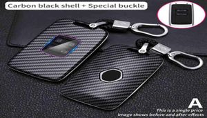 Bilnyckelfodral för Renault Koleos Kadjar Scenic Megane Sandero Espace Clio Captur Kangoo Laguna Talisman Twingo Carbon Fibe Cover9919512