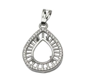 Pingente de jóias de contas de contas em branco pingente de diamante de prata esterlina cenário de jóias femininas Pingente de pingente de pingente ID 34067355603