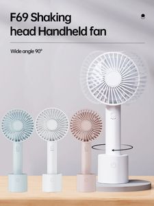 Bärbar handhållen fläkt laddningsbar kylning mini USB med telefonhållare för Summer Office Home Outdoor Cooler Desk Fans 240422