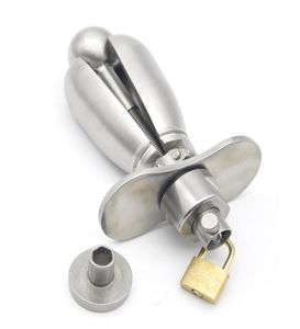 Masturbação anal Massageador pesado aço inoxidável Anus Butt Plug Plug Plug Device Metal Device Fetish Toys para mulheres Men9009459