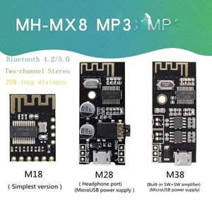 新しいMH-MX8 MP3デコーダーボードBluetooth 4.2 5.0オーディオモジュールVerlustFreie Stereo DIY Refit lautsprecher hohe Fidelity Hifi M18 M28 M38- DIYスピーカーアップグレードキット