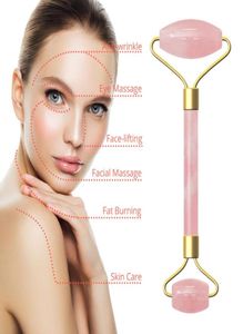 Tamax jd003 praktische Frauen rosa Gesichtsrelaxation Schlampe Werkzeug Quarz Jade Roller Massager Gesicht Körper Kopfhals Fuß Massage Wel4685388