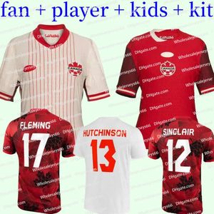 2024 2025 Kanada Soccer Jerseys Maillot de Football Jersey Kids Kit 24 25 Football Shirt Women's National Team Female World Cup 23/24 Sinclair Fleming Buchanan David