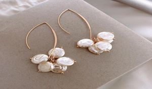 Korean Pearl Simple Earrings Femininity Ins Net Red Minority Personality Long Hook Fashion Jewelry1690356