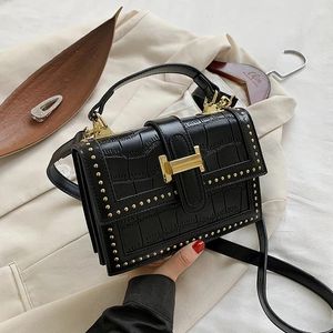 Shoulder Bags Style Women Handbags Girl Hasp Tote Briefcase Unique Crocodile Print Ladies Messenger