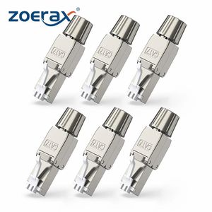 ZoeRax Cat8 Cat7 Cat6A RJ45 Connector Tool-Free Toolless Shielded Ethernet Termination Plug for Solid Bulk SFTP Ethernet Cable 240430