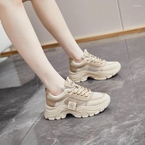 Casual Shoes Korean Style All-Match Women Sports Student Thick Sole Sneakers Running Platform Female Vulkanized