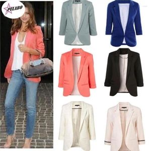 Women's Suits PULABO Candy Color Seven-point Sleeves Small Suit Commuter Models Slim Women Blazers