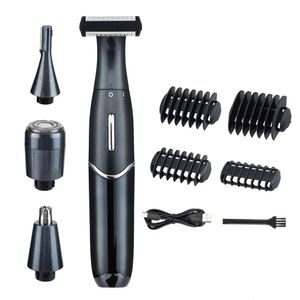 4 in 1 Electric Shaver For Men USB Rechargeable Waterproof Nose Ear Hair Trimmer Beard Razor Unisex Remover Shaving Machine 240418