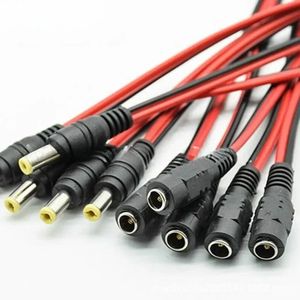 5 szt. 5,5x2,1 mm samca wtyczka samica 12 V DC Power Pigtail gniazdo kablowe do złącza kamery CCTV