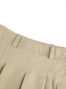 Юбки Женщины короткая плиссированная юбка Y2K с низкой талией A-Line Retro Cargo Denim Eesthetic Eeshetic Streetwear Vintage Harajuku Mini