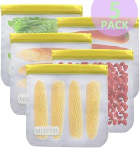 5 Pcs Reusable Gallon Storage Bags Reusable Leakproof zer Bag8653247