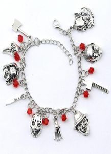 Braccialetti di fascino Chucky Faccia Stephen Kings It Penny Wise Jason Hockey Bracciale horror progettato per i regali di gioielli di Halloween di Ladies47277134