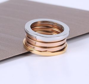 Ceramic Spring Rings for Women Men Girls Ladies Midi Rings Classic Designer Wedding Bands Brand Jewelry Gold Silver Rose Mix Color1910636