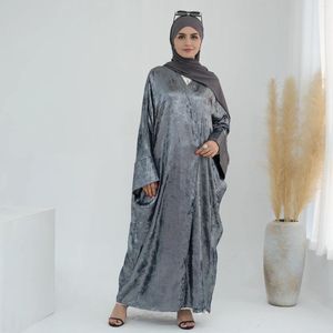 Ubranie etniczne muzułmańskie kobiety otwarte Abaya Kimono Cardigan Long Maxi Dress Turkey Arabic Caftan Dubai Islamskie sukienki Eid Ramadan