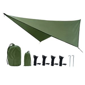 Wasserdichte tragbare Plane Multifunktional im Freien Camping Reisen Markisen Rucksack Rainfly Planenhaus Regen Tarp 240417