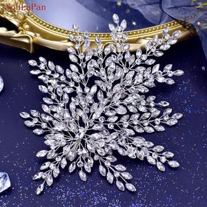 Nakrycia głowy Youlapan Rhinestone Bridal Headpiece Wedding Ręcznie robione włosy Akcesoria Druhna Gridesma Główna Party Biżuteria Kobiety nakrywa głowy HP438