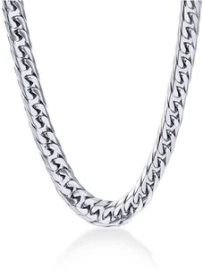 Niba 3578mm Wide Men039s Chain Collana Uomo 24inch Stainless Steel Silver Plated Cadenas Hombre Necklace Fashion Jewelry4141092