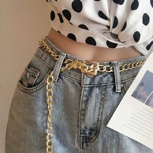 Bältkedja Chatelaine Hip-Hop Punk Metal Tie-In Fashion Pin Buckle Ins Hipster Cool Jeans Belt