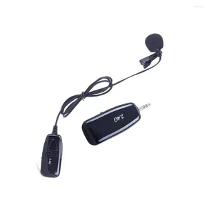Microfones 2.4g Microfone sem fio Clip-on Lapeel Mic Mic Rechargável Receptor de Transmissor Conveniente Online Chatting