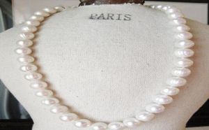 Fine Pearls Biżuteria Nowa 18 Quot 1112 mm Morze Południowe Naturalny biały naszyjnik perłowy 14K Gold Clamp6633734