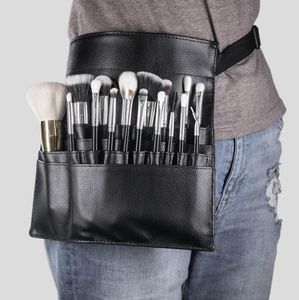 Cool Black Dwie tablice makijażu pędzla Stobr 24 kieszenie pasek pasek w pasie salon Salon Makeup Artist Cosmetic Pędzle Organizer 7304673