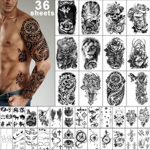 Metershine 36 folhas ombro ombro à prova d'água Tatuagem falsa temporária de imagens ou totens exclusivos para homens Mulheres39533654080609