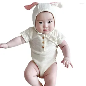 Set di abbigliamento 22235 vestiti nati 2024 Summer Cotton Baby Boy One Piece Ore aurico Clesa per arrampicata corta
