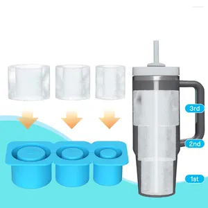 Baking Moulds Insulated Mug Silicone Ice Maker Molds With 3 Size Fridges Making Template For Coffee Drinking