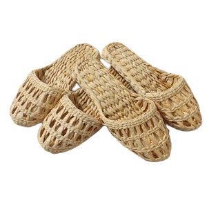 Ladies Beach Hemp Rope Sandals Par Cosplay Straw Slippers Men and Women Home Soft Indoor Stage Shoes 240422