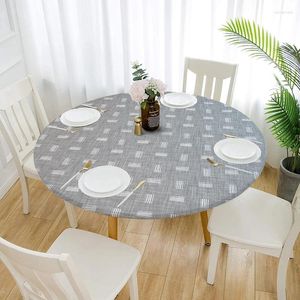 Table Cloth 80/120/140cm 28Colors Waterproof Non-slip Elastic Edge Tablecloth Round Dining Room Restaurant Wedding Picnic Party Cover
