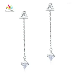 Kolczyki Dangle Peacock Solid 925 Sterling Silver Created Diamante Fashion Bridal Dift Dift CFE8158